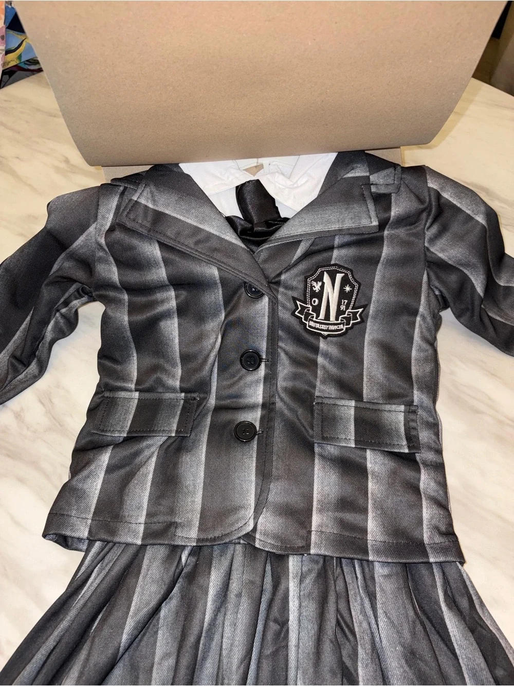 NWT Wednesday Addams Child School Uniform Costume Size Small 5-7 Years